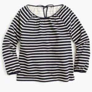 J. Crew Striped Peasant Top